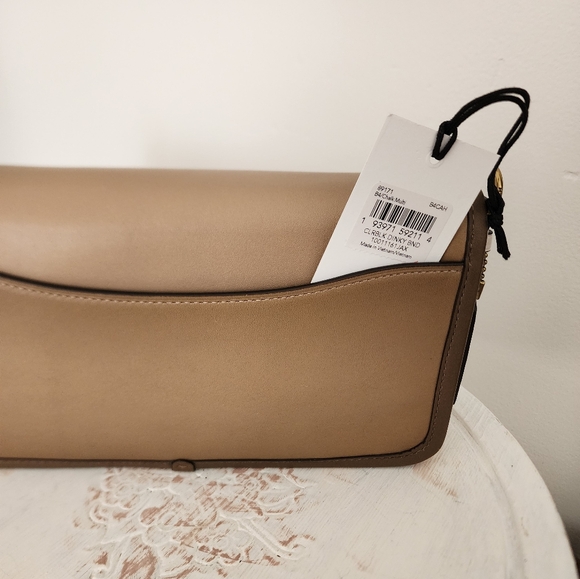 Coach Colorblock Dinky Glovetanned Leather Color: Chalk Multi - Picture 2 of 9